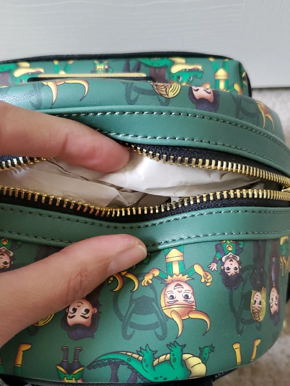 NWT Loungefly Green Loki Variant Mini Backpack